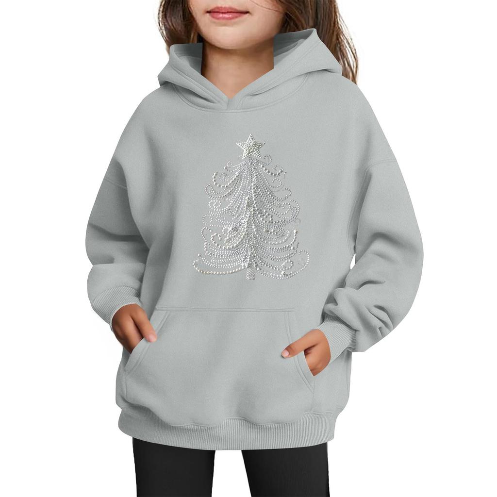 Sweatshirts For Teen Girls Hoodies Long Sleeve Drawstring Pullover Cute Printed Oversized Hoodie Christmas