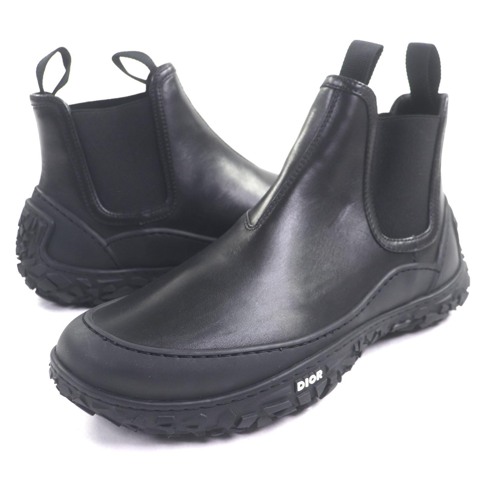 

Excellent DIOR short boots B28 black leather mens 41 Used