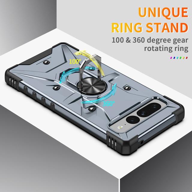 Anti -Drop Portable Finger Ring Fitted Case For Google Pixel 7 Pro Pixel7 Anti -Dust Stand Cell Phone Cover