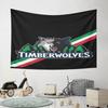 Minnesota Timberwolves Logo Banner Pattern Wall Hanging Tapestry Decorative Tapestry Home Decor for Bedroom and Living Room
