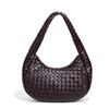 Borsa alla moda intrecciata a forma di raviolo, borsa da donna a mano semplice e versatile a spalla singola, borsa sottospalla casual con texture