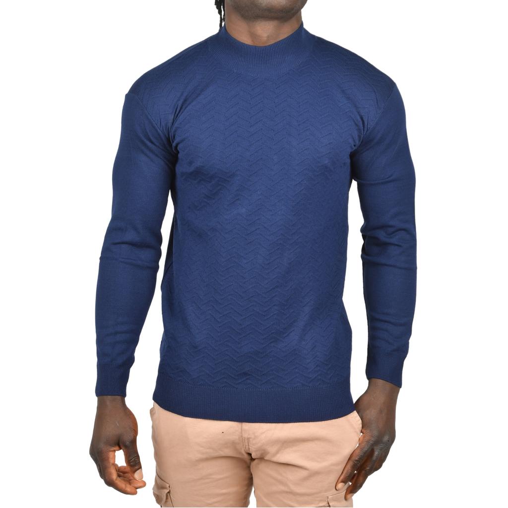 DeepSEA Rollkragenpullover mit halbem Rollkragen und Zickzackmuster, schmaler Schnitt, Rollkragenpullover 2505496