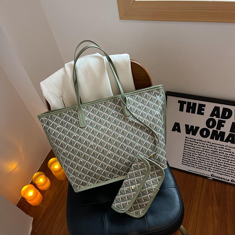 New style fashion dog tooth shopping bag large capacity tote bag shoulder handbag women's bag