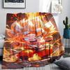 1PC Son Goku Patterned Flannel Blanket Suitable For All Seasons For Home Decor Warmth And Comfort Gifts Holiday Present