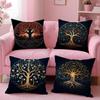 Tree of Life Cushion Cover Plant Floral Cushion Cover 2-in-1 Reversible Plush Pillow Cover | Car/Sofa/Bed | Perfect Gift