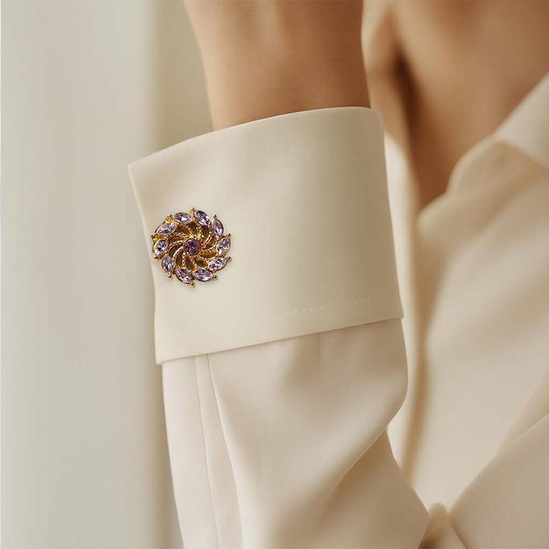 1PC Luxury Fashion Clothing Closures Alloy Swan Rhinestone Button Originality Swan Rhinestone Button Set Alloy Button