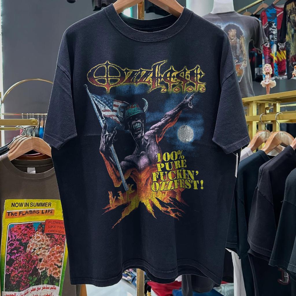 2003 Ozzfest '100% Puro Caos' T-shirt Promo Nera XXL