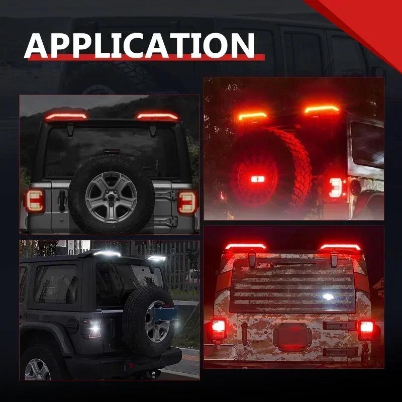 Car LED High Mount Brake Light Car Tail Lights Third Brake Lamp Signal Light For Jeep Wrangler JK 2007-2018/JL 2018-2023