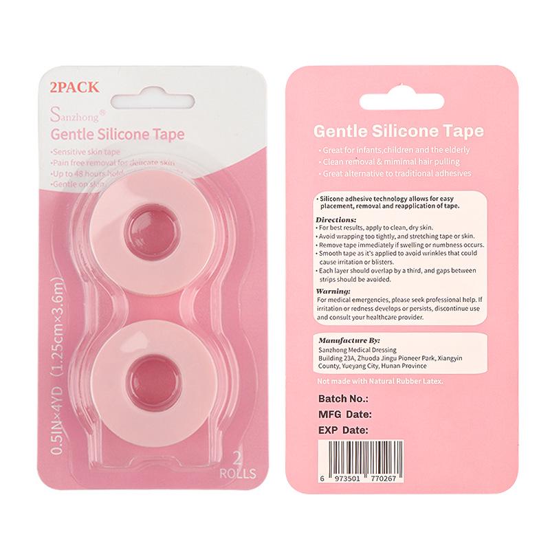 2-Pack Breathable Silicone Eyelash Extension Tape - Easy-tear, Skin-friendly, Adhesive
