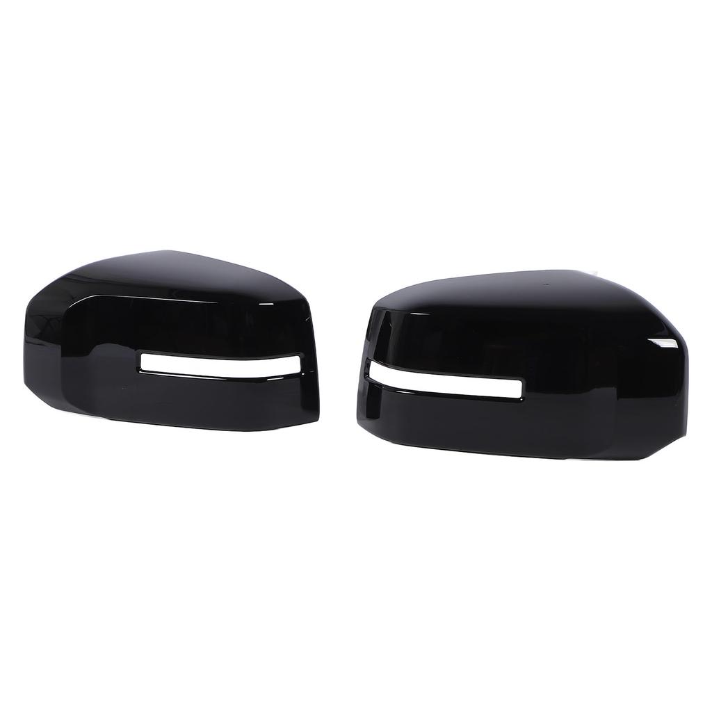 2PCS Rearview Mirror Cap Left and Right Exterior Rear View Mirror Housing Cap for Triton L200 2023 To 2024 Glossy Black