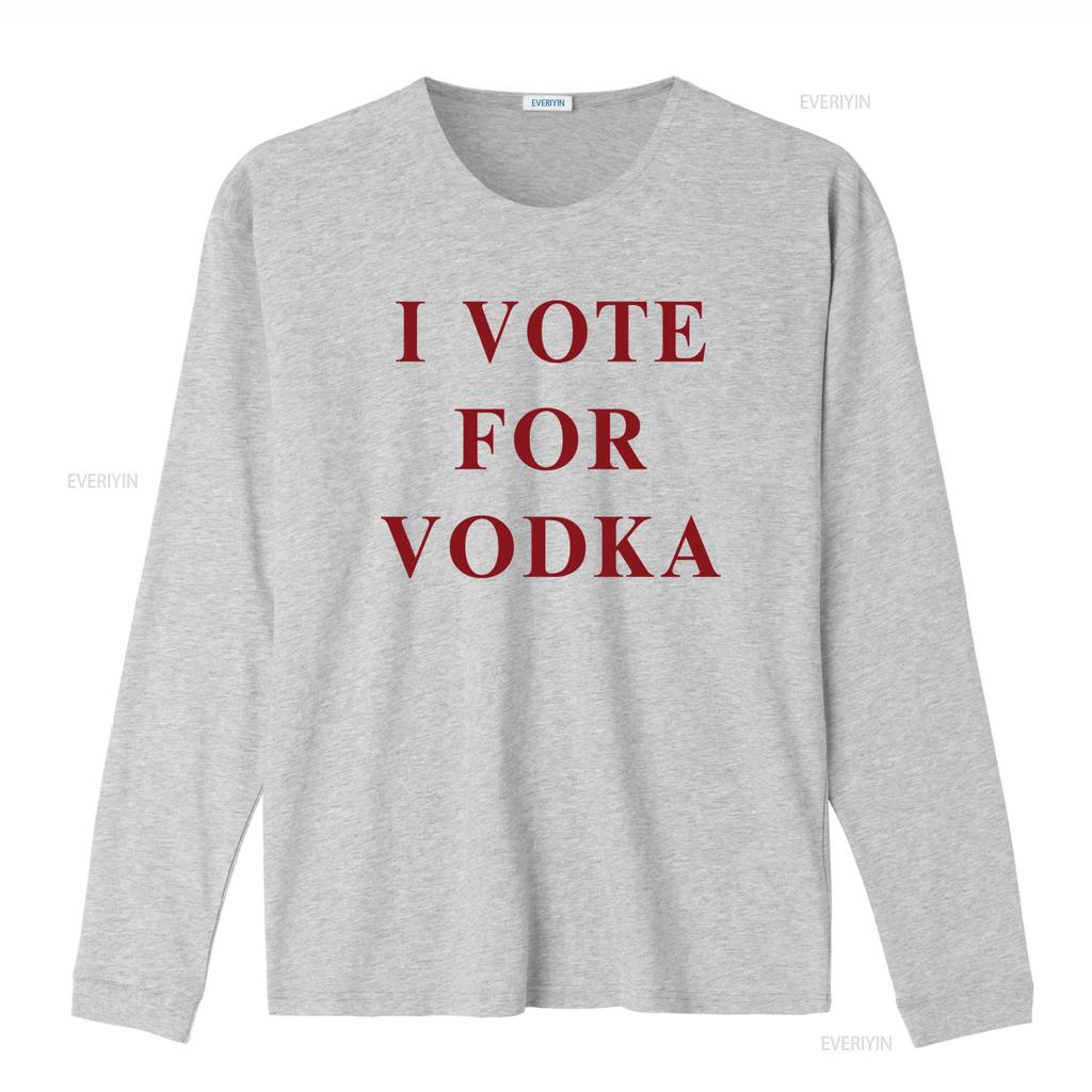 Funny I Vote For Vodka T Shirt Perfect Lovers and Political Humor Fans Vintage Washed Top For Everyday Wear Breathable Unisex