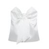 TAOP&ZA Women's Summer Bow Decor Textured Bandeau Top