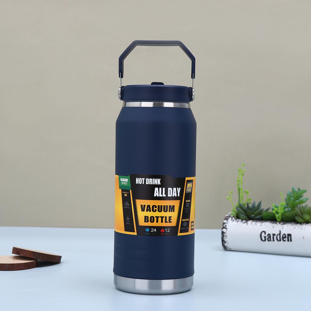 American 304 stainless steel large ice bucket outdoor mountain climbing and cycling sports water bottle straw cup