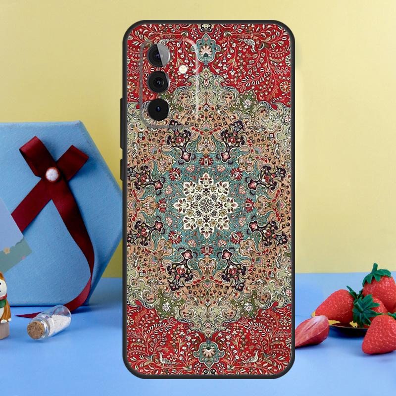 Persian Carpet Floral Pattern Case For Samsung Galaxy A13 A23 A33 A53 A73 A14 A24 A34 A54 A72 A52 A32 A12 A51 A71 A15 A25
