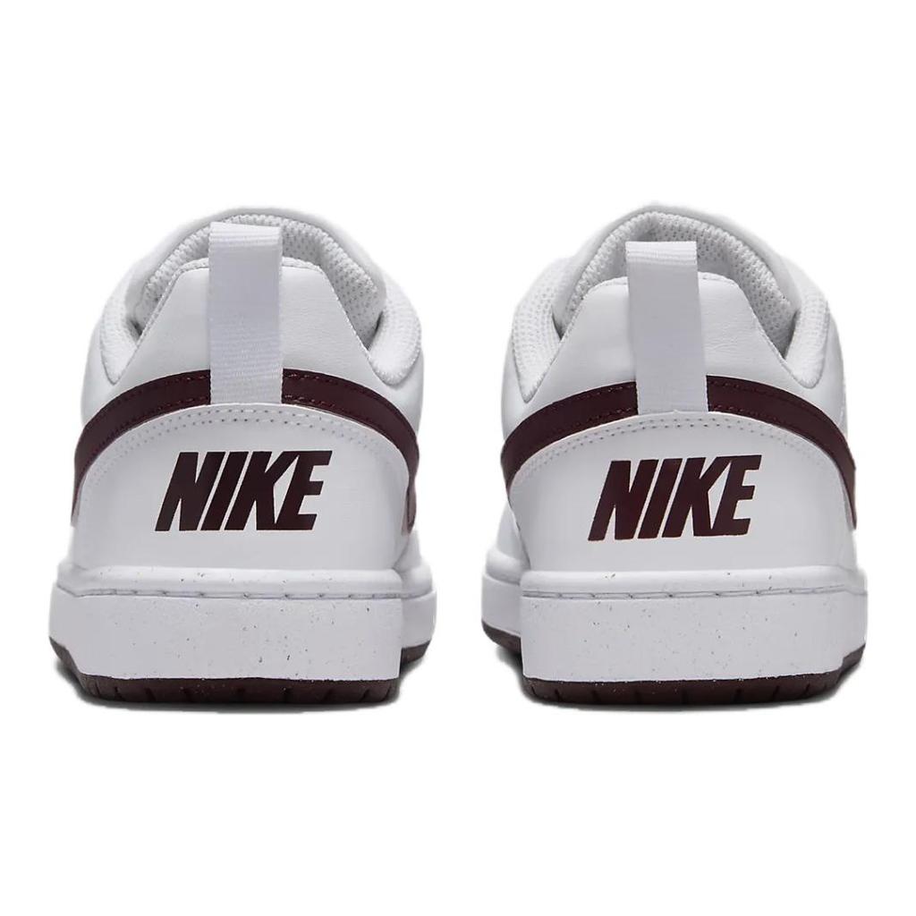 white & burgundy court royale 2 low trainers