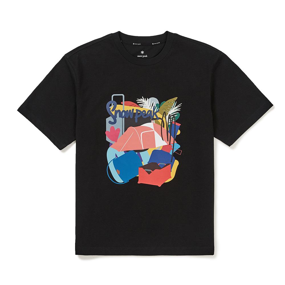 SNOWPEAK [Snow Peak X Seong Nak-jin] Graphic Short Sleeve T-shirt Black (S24MMFTS86)