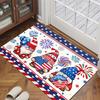 Decorative Patriotic American Uncle Sam Stars and Stripes Flag Runner Rug Polyester Hallway Mat Entryway Carpet for Home Decorat