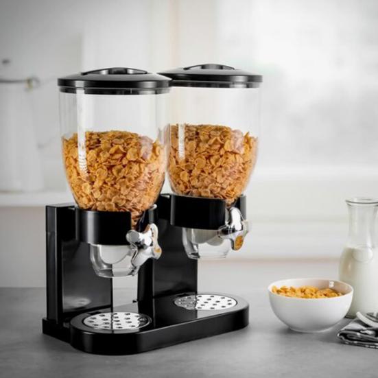 Countertop Cereal Dispenser 2L Large Airtight Container Grain Dispenser Sealed Dry Food
