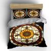 Sunflower Bee Design Decor Set Soft Comfortable Duvet Cover Bedding Set Included 1*Duvet Cover & 2*Pillowcases, Gift