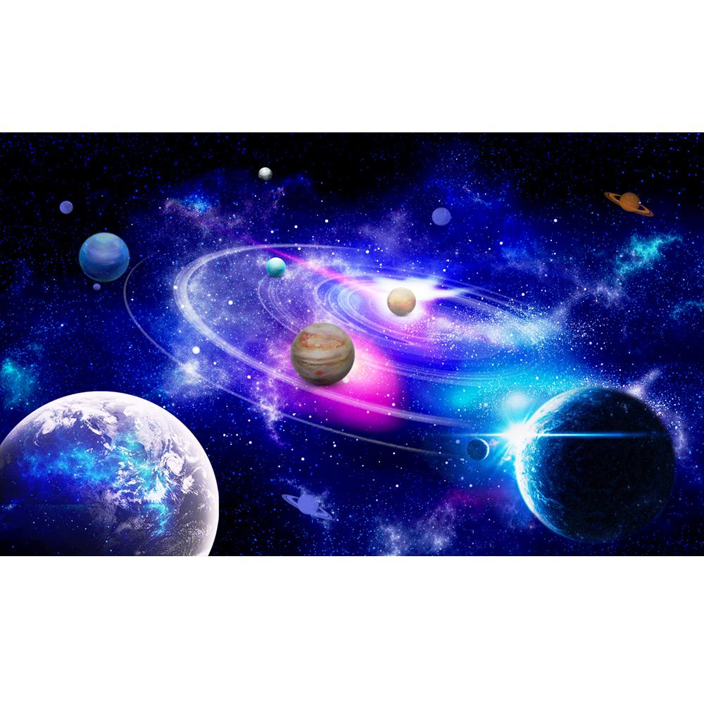 3d Galaxy Wall Mural Stars Moon Mural Removable Night Sky Wallpaper For Bedroom Living Room Wall Paper