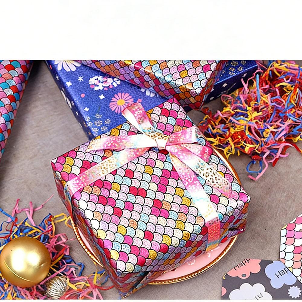 Laser Wrapping Paper Multicolor Decor Paper Gift Wrapping Paper Colorful For Gift Wrapping Gift Packaging Decorative Use