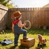Cowboy Hat For Kids With Rope Detail And Sewing Craft For Dress Up Parties
