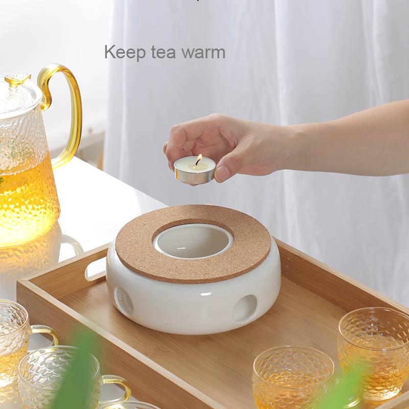 Ceramic Teapot Holder Base Tea Heater Insulation Base Tea Coffee Tea Heater Water Heater Teaware Heating Base