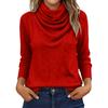 Maglione Casual da Donna a Collo Alto con Maniche Lunghe e Colore