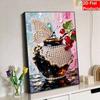 3D Pearl Painting Kit Butterfly Design Frameless DIY Bead Art Canvas Leisure Handmade Craft for Bedroom Wall Decor
