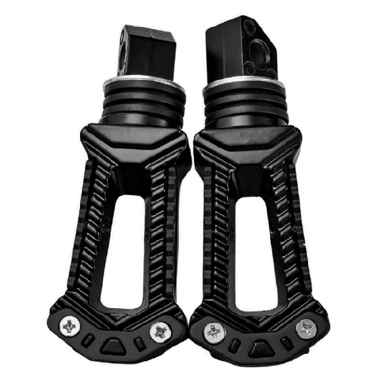Pair Ergonomic Motorcycle Passenger Foot Pegs Weather Resistant Aluminum & New Moon Shape Footpegs for Long Lasting Use