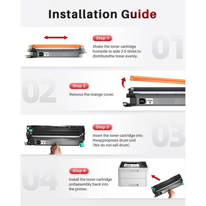 Cartouche de Toner - LASER GENETICS CARRON - TN248XL - Compatible - 5500 pages - Multi-couleurs