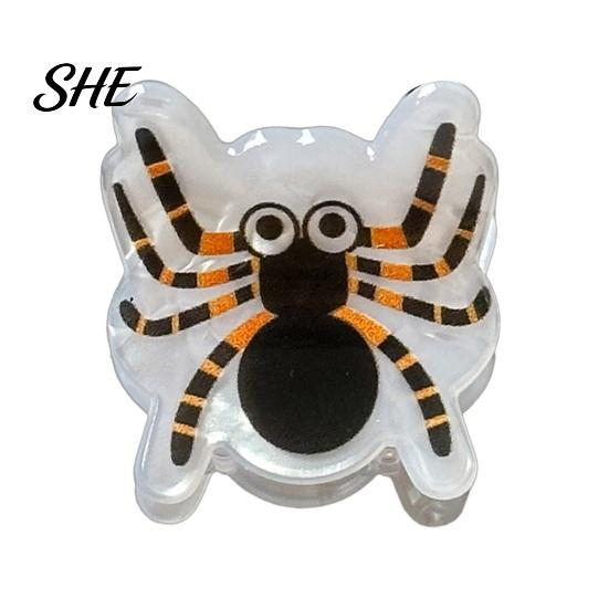 Stylish Acrylic Hair Clamps Halloween Claw Clip, Cute Headdress, Glitter Bat Pumpkin Cool Decorations Black Cat Spider Ghost Pattern Accessories