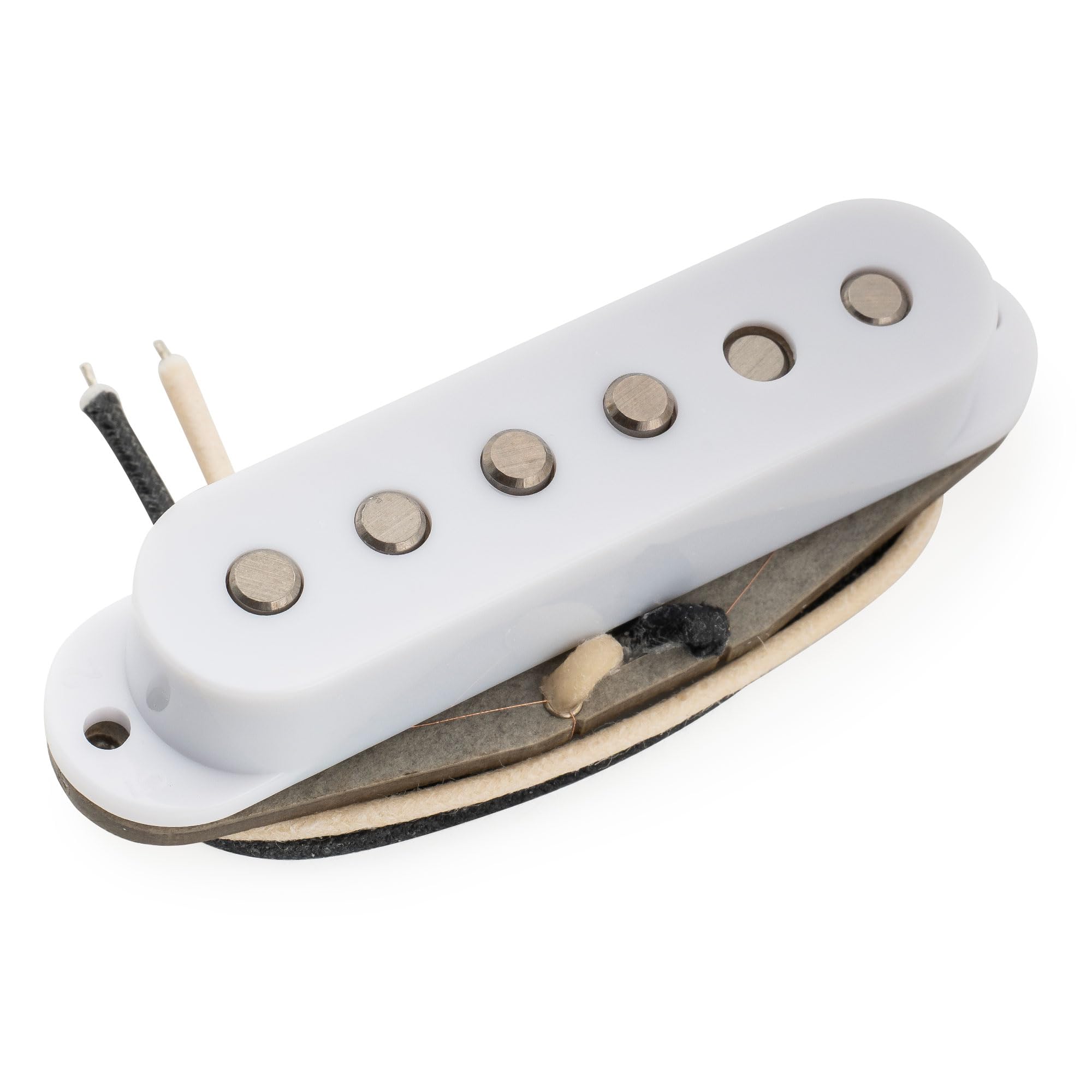 

Musiclily Pro ST-FAT60S Staggered Alnico 2 Single Coil Pickups with Neck PU for Strat Electric Guitar, White