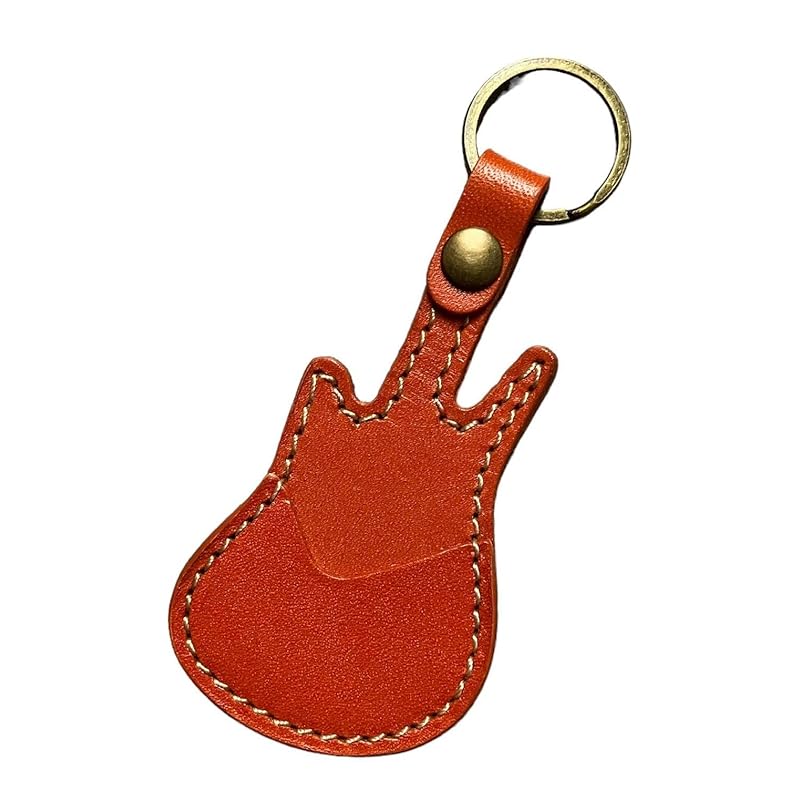 

[Roost Outdoors] genuine leather guitar pick case guitar pick key ring key chain pick case