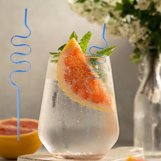 10Pcs Drinking Straw Bite-resistant Bendable BPA Free Food Grade Toughness Faux Crystal Safe Healthy Drinking Straw Party Favor