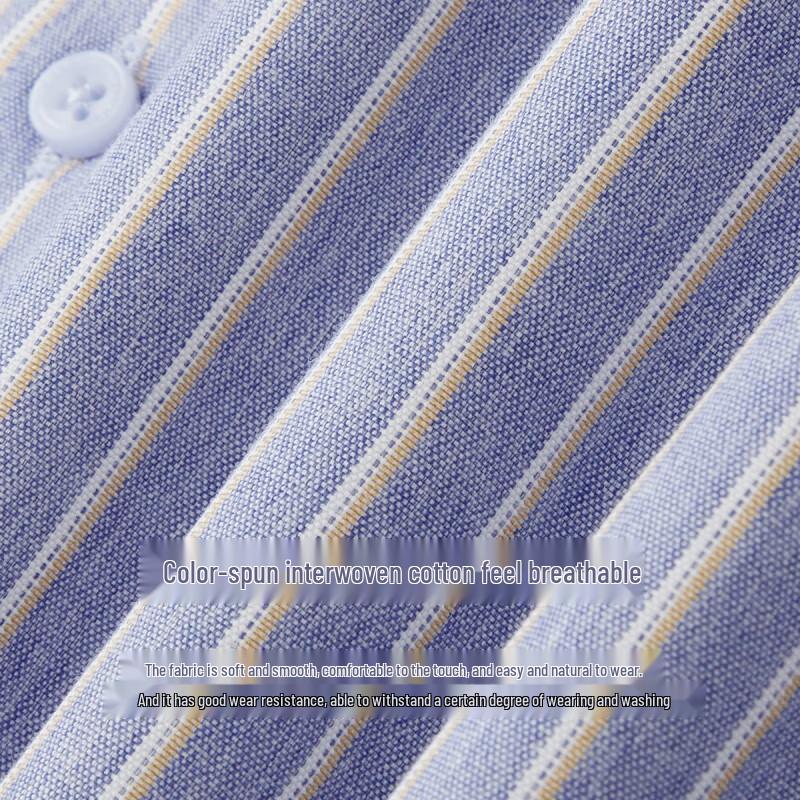 Zhuangji Men's Non-Iron Long Sleeve Shirt