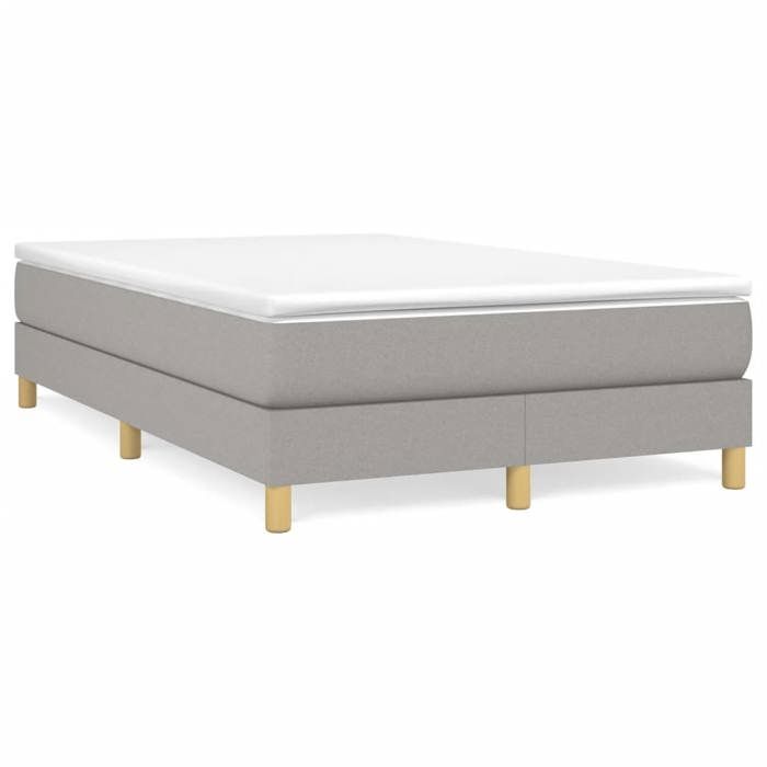 Maison Exclusive - Sommier à lattes de lit et matelas gris clair 120x190 cm tissu
