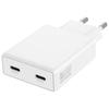 4smarts PDPlug Slim Dual 65W GaN 2xUSB-C Wall Charger White