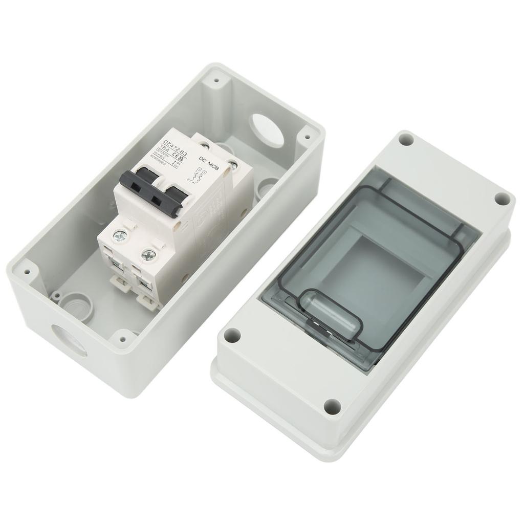 2P Miniature Circuit Breaker 16A IP65 Waterproof DC Disconnect Switch for Solar Photovoltaic System 1000V