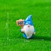 12Pcs Mini Holding Sign Gnome Figurine Tiny Faceless Dwarf Resin Statue Miniature Elf Ornament Fairy Garden Decoration