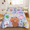LINEFRIENDS Anime Σπίτι Υπνοδωμάτιο Άνεση Σκανδιναβικό πολυεστερικό υλικό κατάλληλο για παιδιά και ενήλικες Σετ 3 τεμαχίων