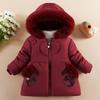 Mittellange warme Baumwolljacke für Mädchen, verdickte Daunenjacke für Mädchen