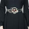 Damen Jeansgürtel Nieten Western Punk Gürtel Eindrucksvolle Gothic Nieten Totenkopf