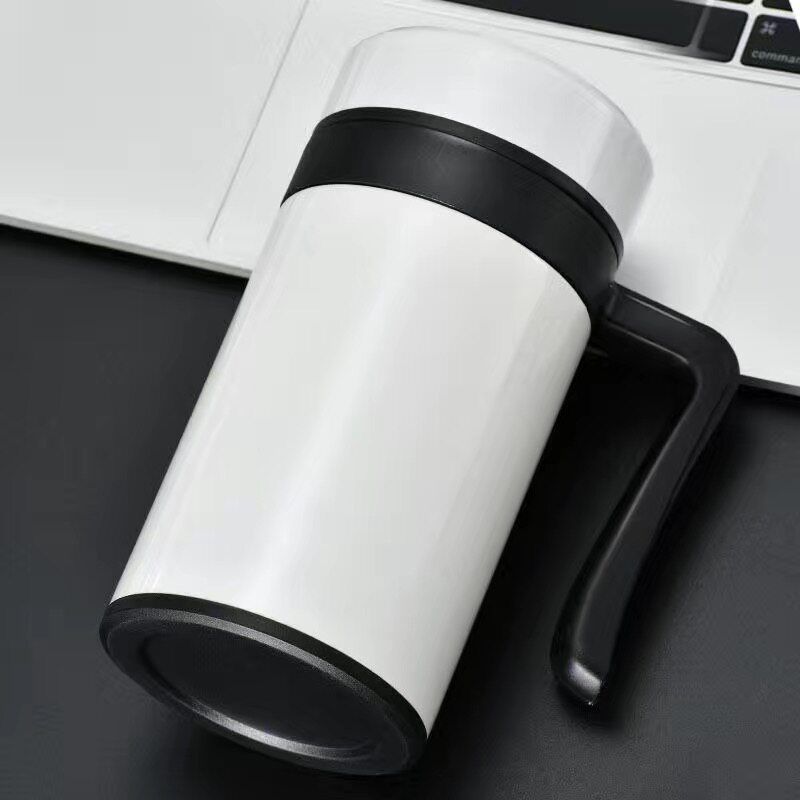 450ml Large Capacity Thermos Cup 304 Stainless Steel Business Office Water Cup with Handle