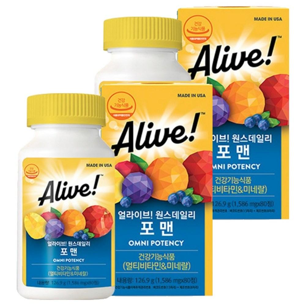 Alive Once Daily for Men Multivitamin 80 Tablets 2 pcs