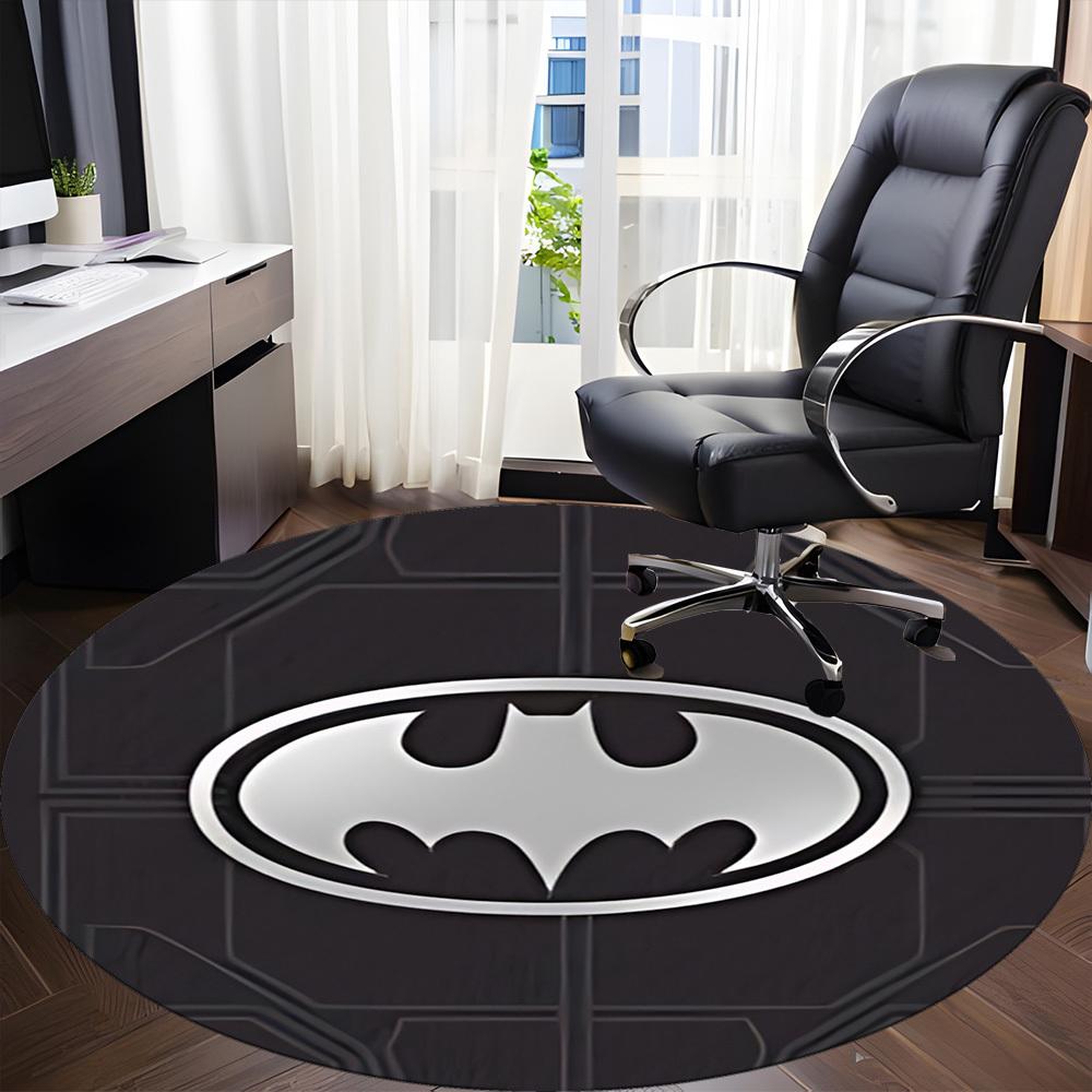 1pc Batman Office Round Area Rug, Under Office Chairs Bedroom Living Room Home Decor, Room Deco, Available In Various Sizes