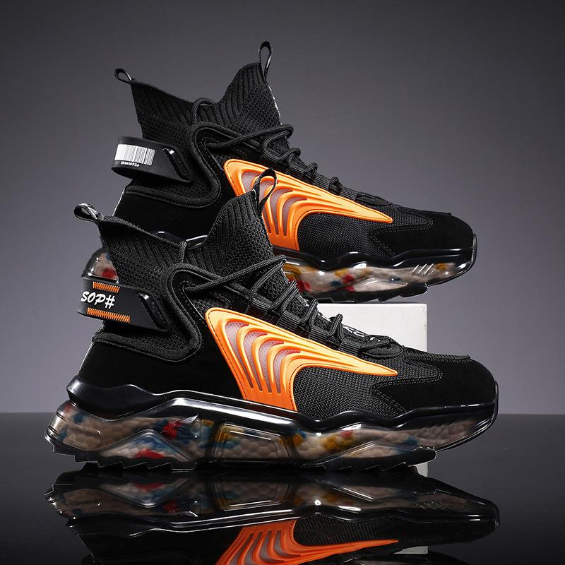 Shoes Men's New Autumn Graffiti Chinese Style Sports Shoes Versatile Air Force One Basketball High-top Shoes