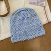 Fashion Style Hand Knitted Crochet Slouchy Beanie for Girls Retro Openwork Bucket Hat Ethnic Bohemian Design Photography Cap
