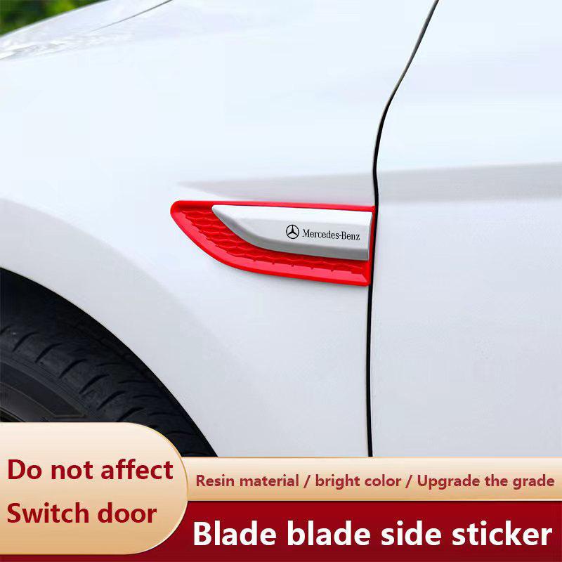 Auto Door Fender Side Blade Badge Car Body Sticker For Mercedes Benz B/C/E/S Class W203 W204 W205 W210 W211 W212 W221 Accessorie RT1