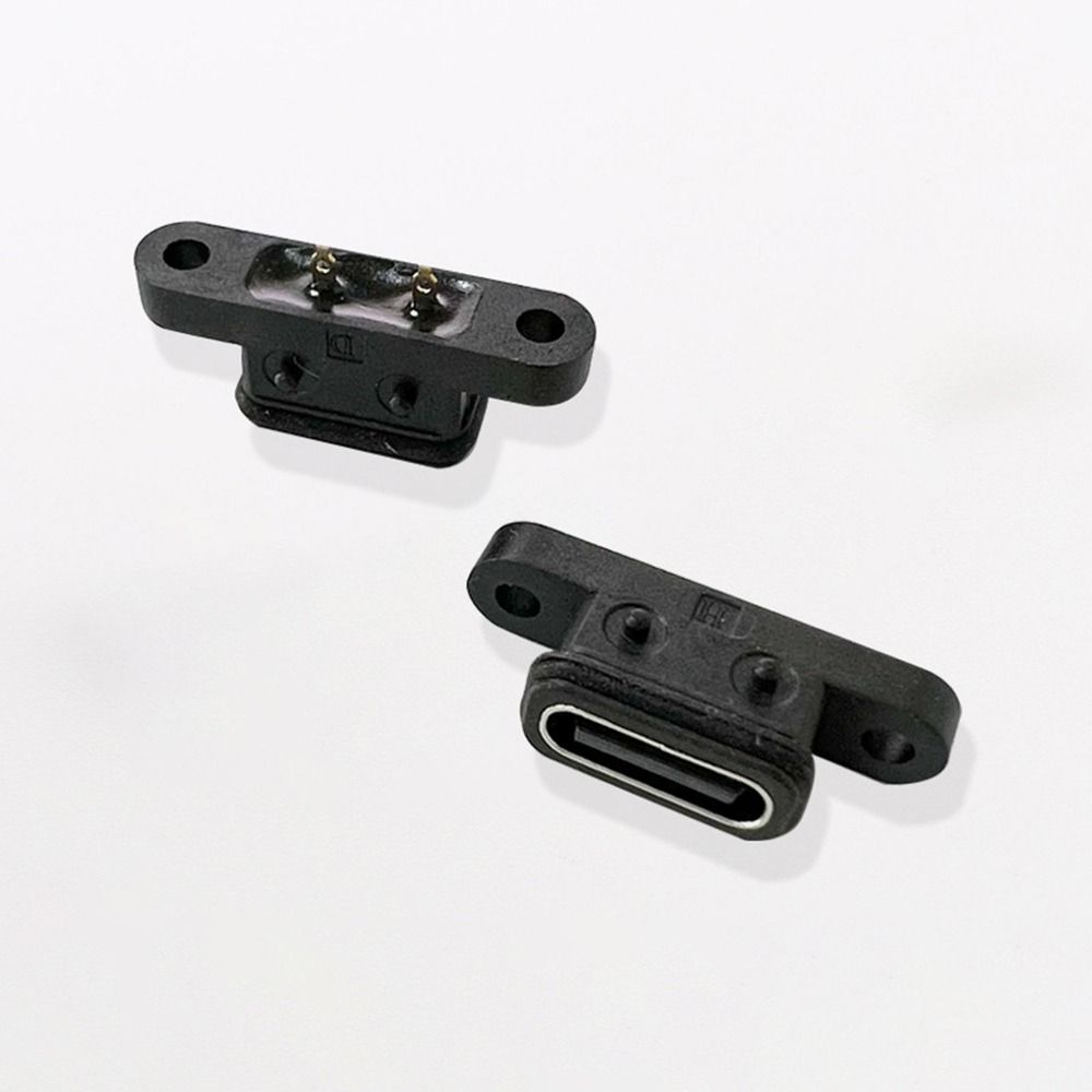 Waterproof TYPE C 2Pin Female USB C Socket 2P Computer Charging Port Waterproof Female Plug